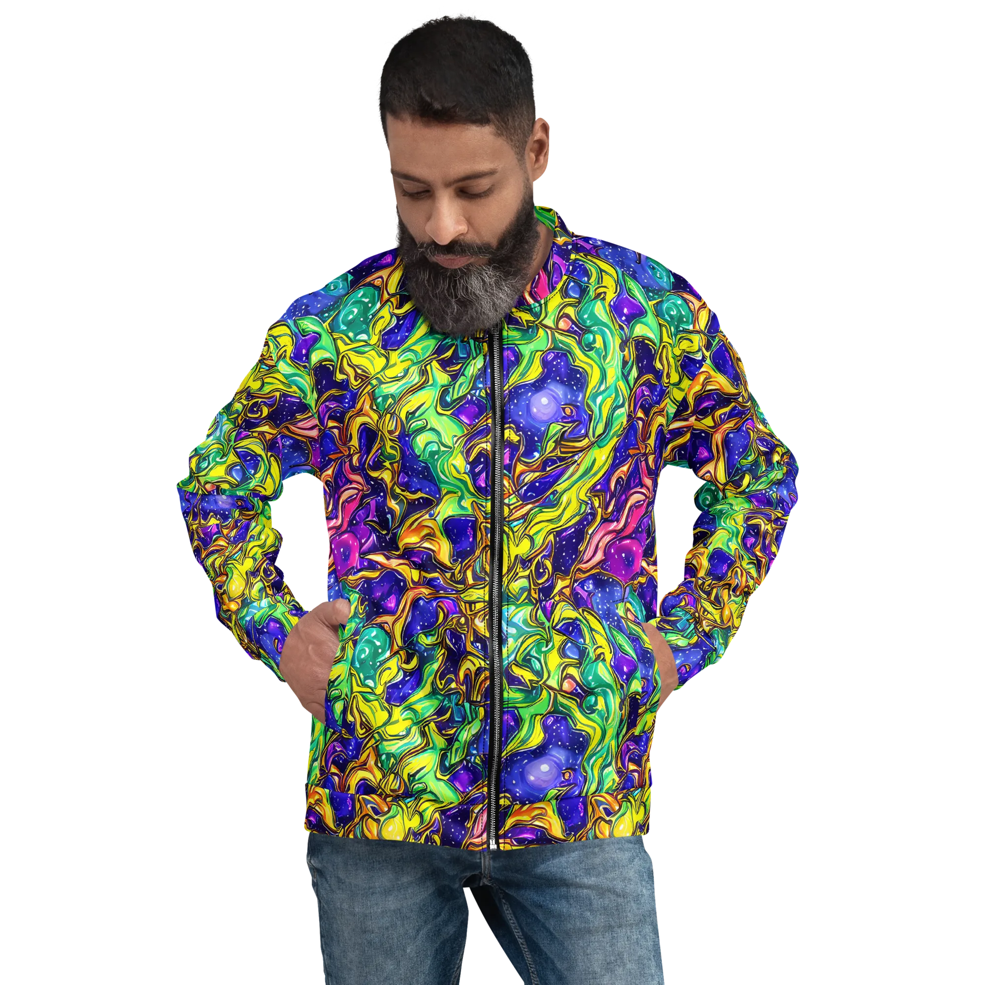 Marigold Stardrift on Bomber Jacket — Front