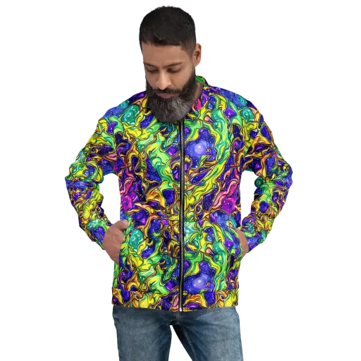 Marigold Stardrift on a Bomber Jacket