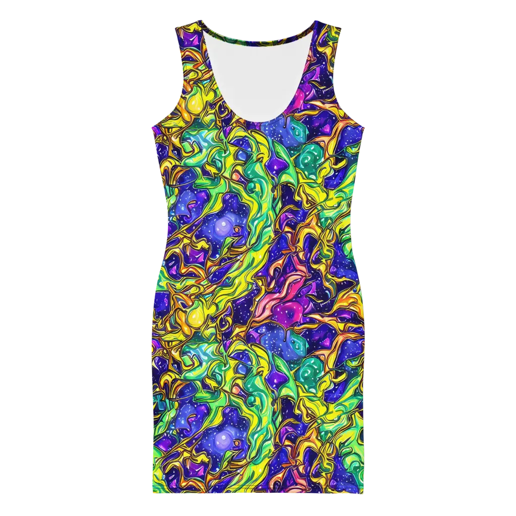 Marigold Stardrift on Bodycon Dress — Front