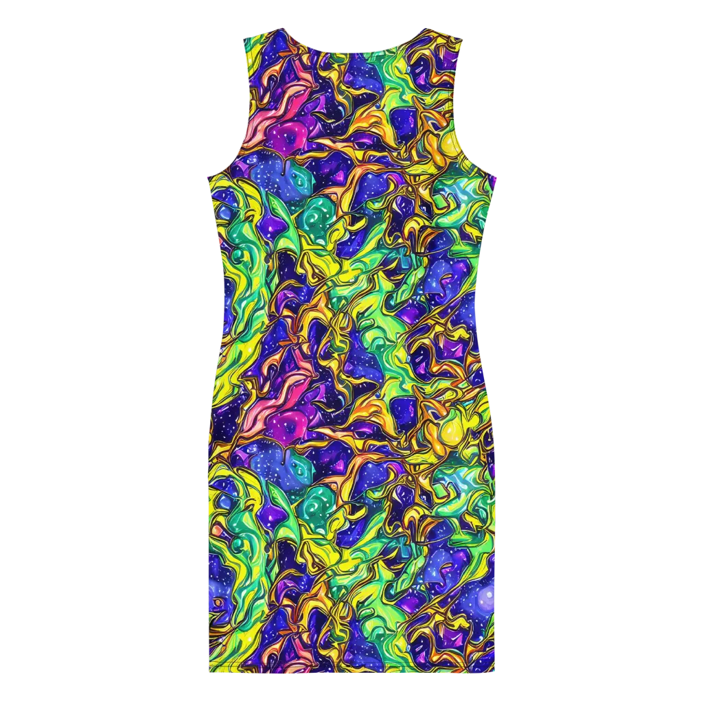 Marigold Stardrift on Bodycon Dress — Back