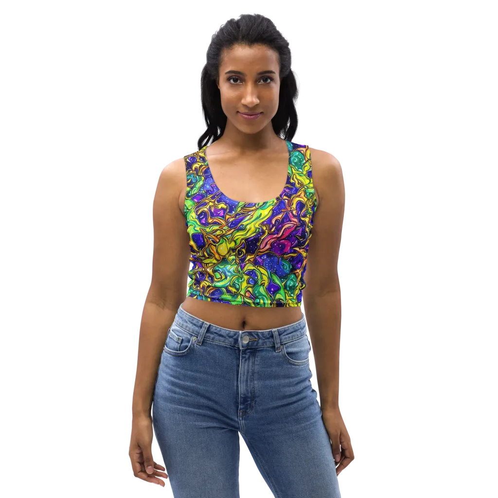 Marigold Stardrift on Crop Top — Front