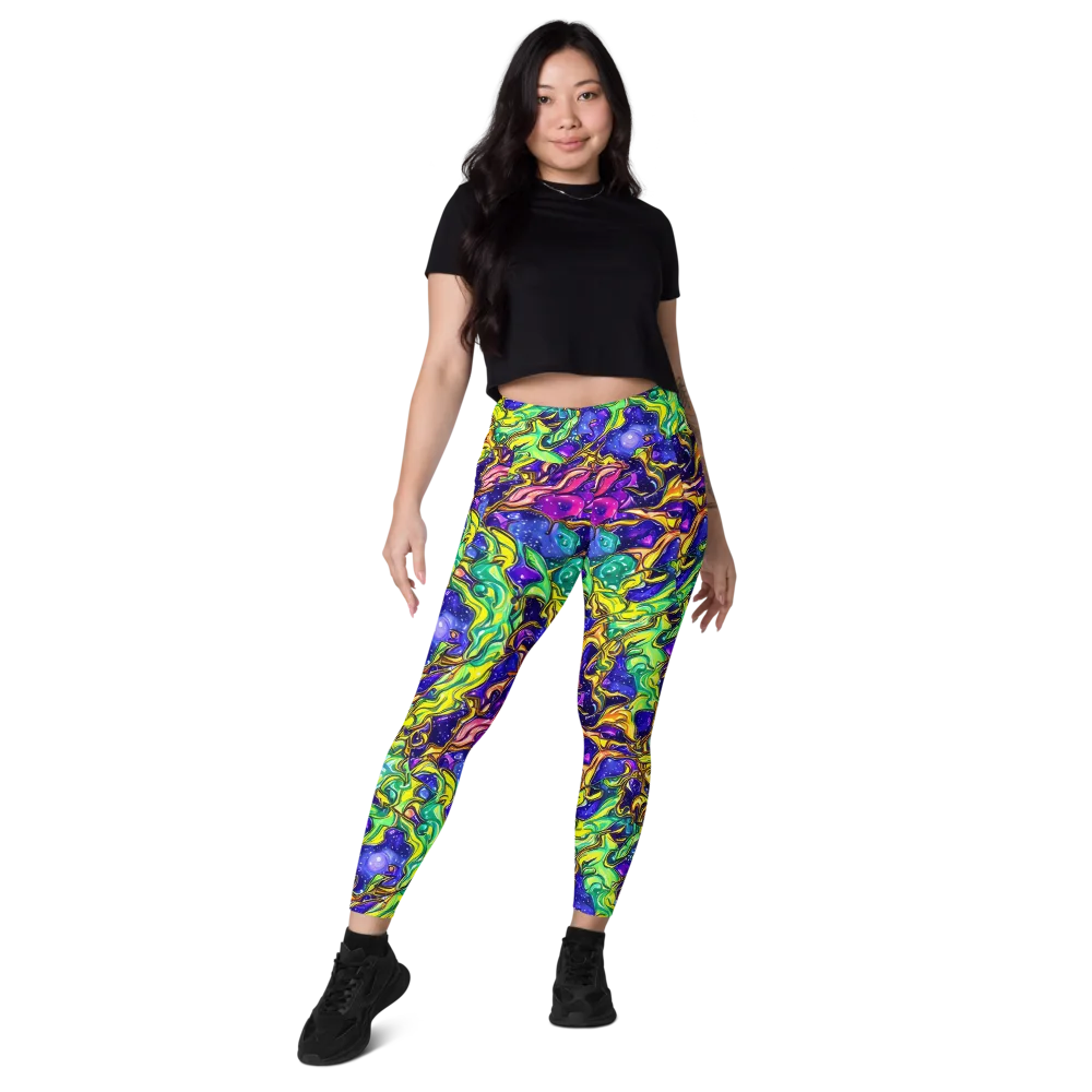 Marigold Stardrift on Leggings with Pockets — Front