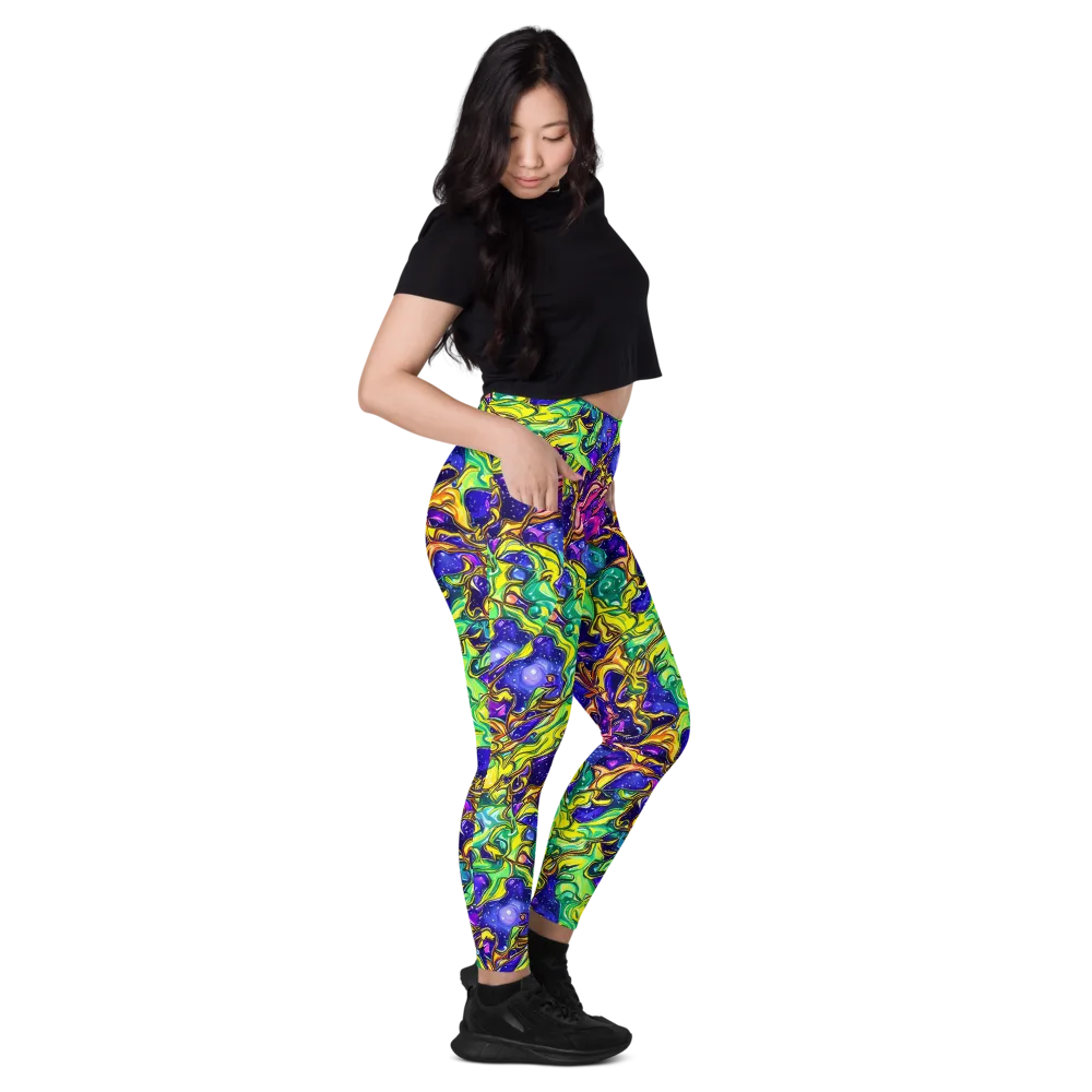 Marigold Stardrift on Leggings with Pockets — Right