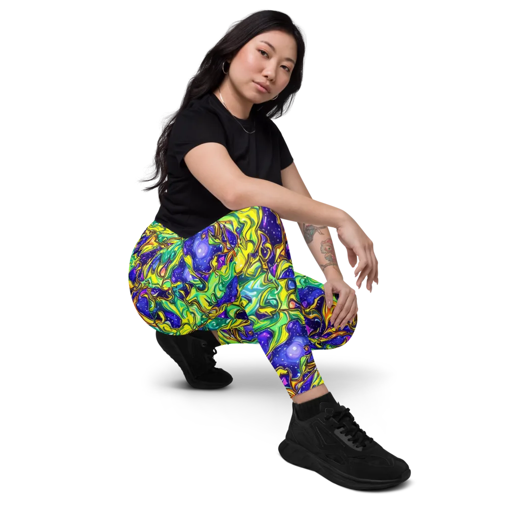 Marigold Stardrift on Leggings with Pockets — Right Front