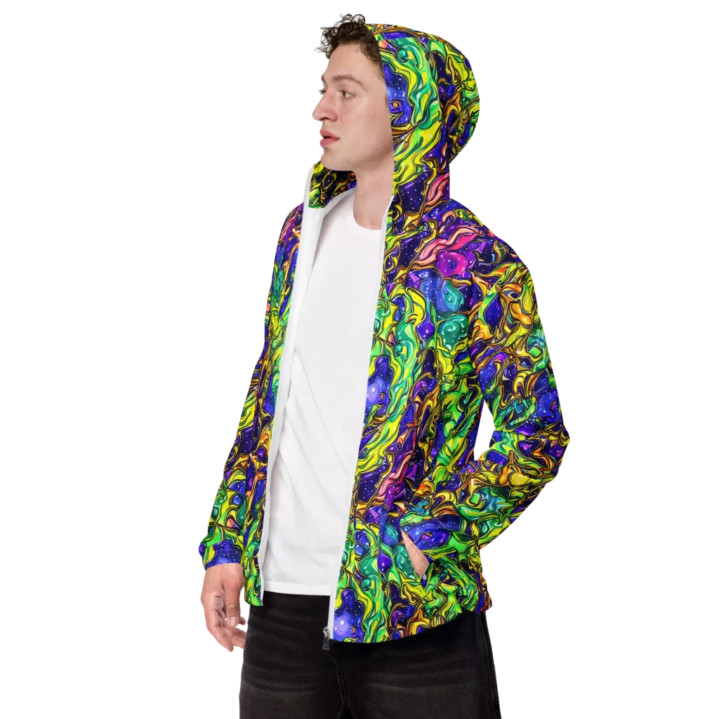 Marigold Stardrift on Men's Windbreaker — Left Front