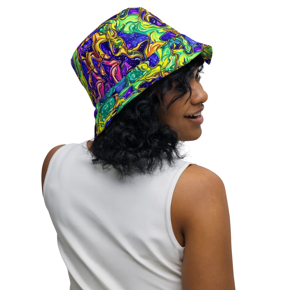 Marigold Stardrift on Reversible Bucket Hat — Right Outside