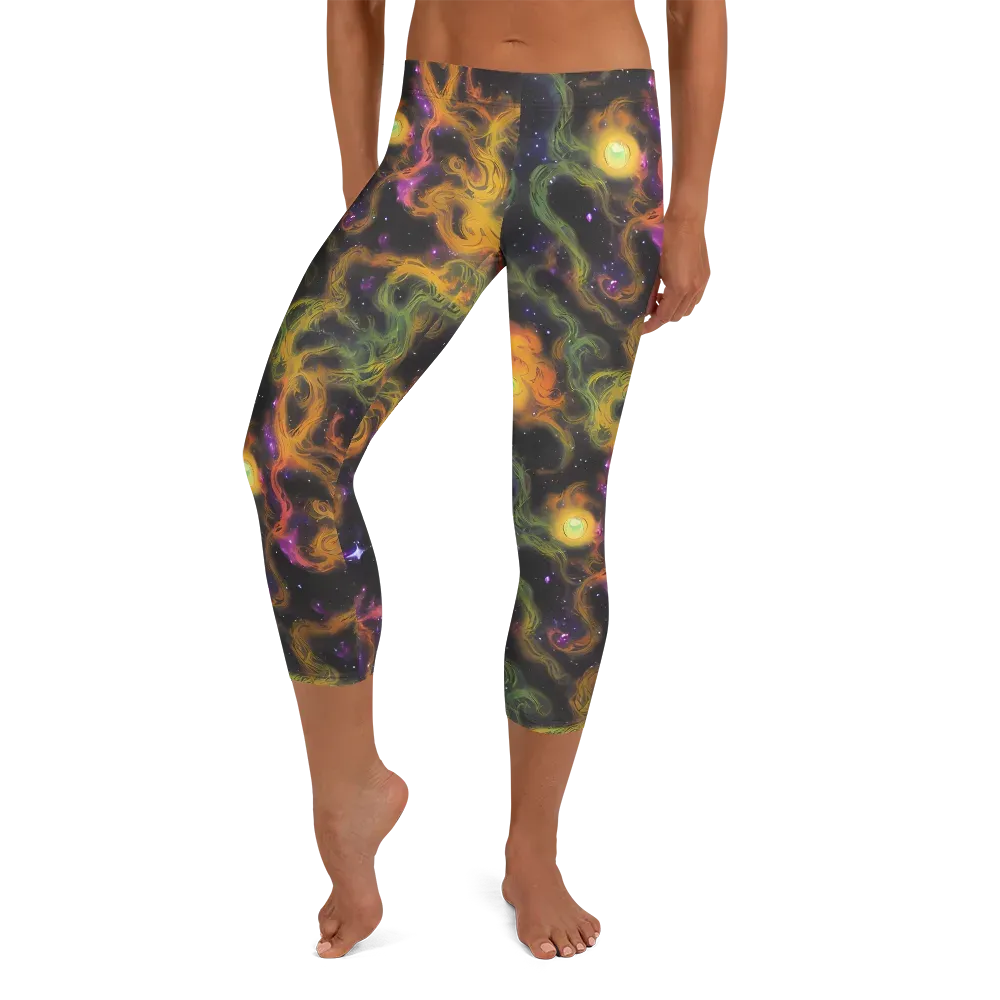 The Starry Crucible on Capri Leggings — Front