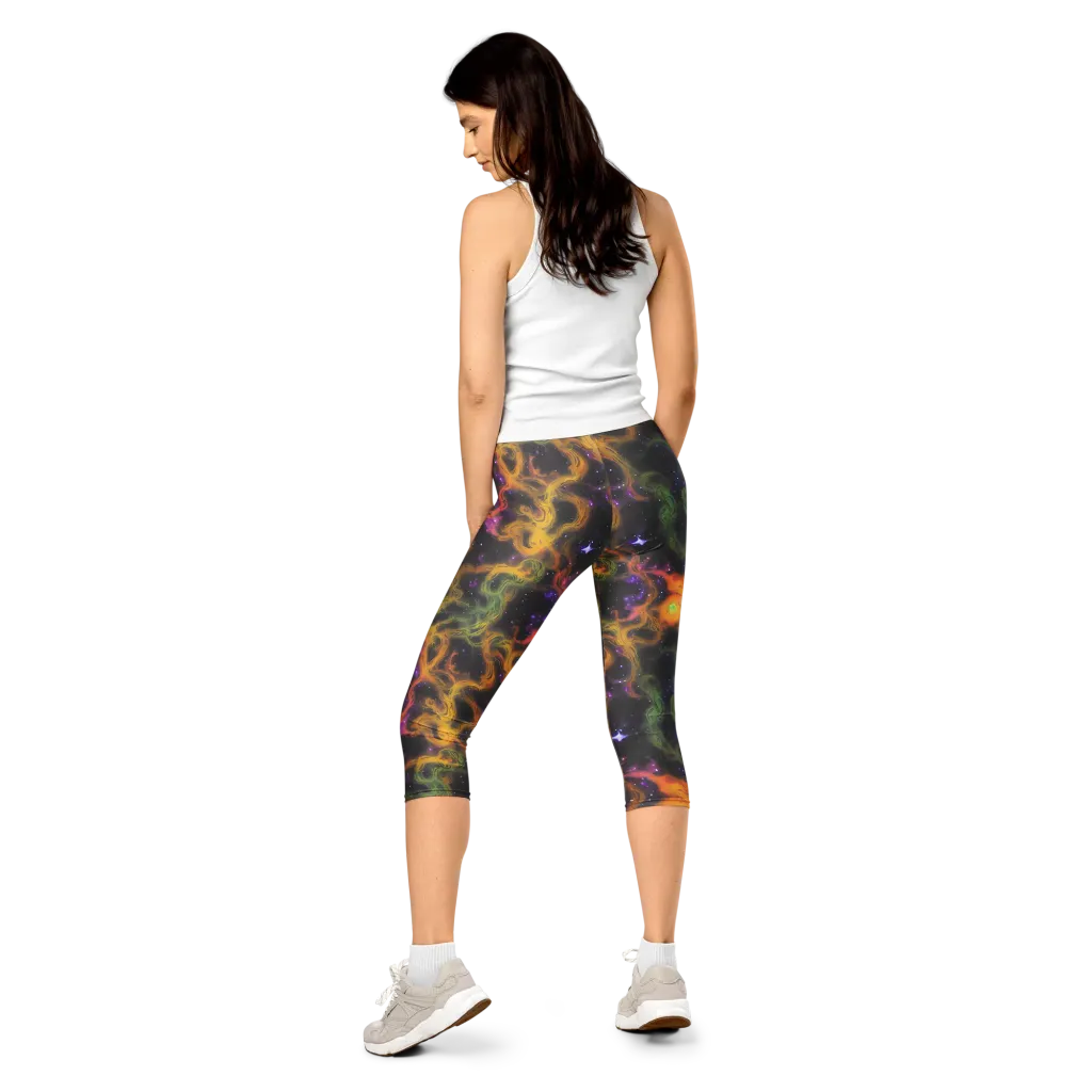The Starry Crucible on Capri Leggings — Back