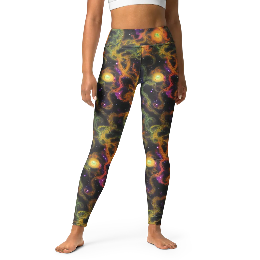 The Starry Crucible on Yoga Leggings — Front