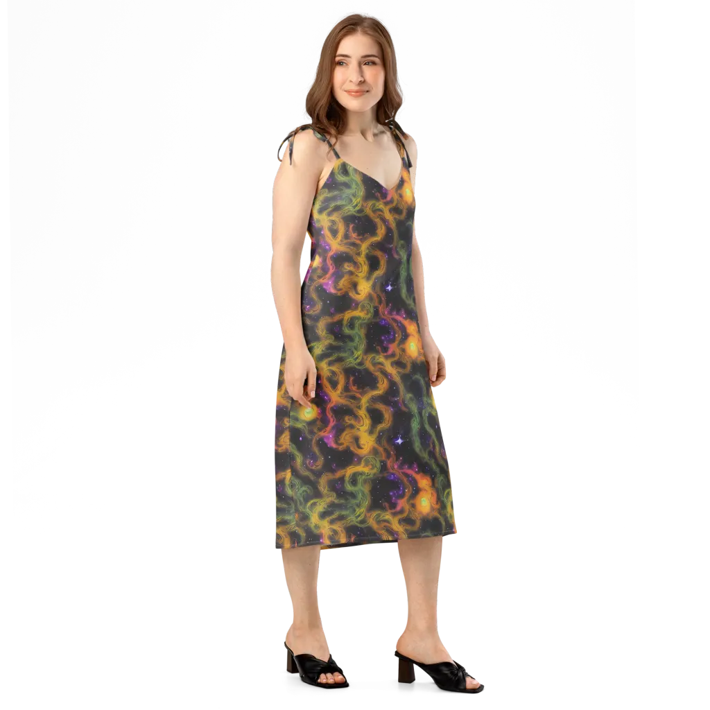 The Starry Crucible on Slip Dress — Right Front