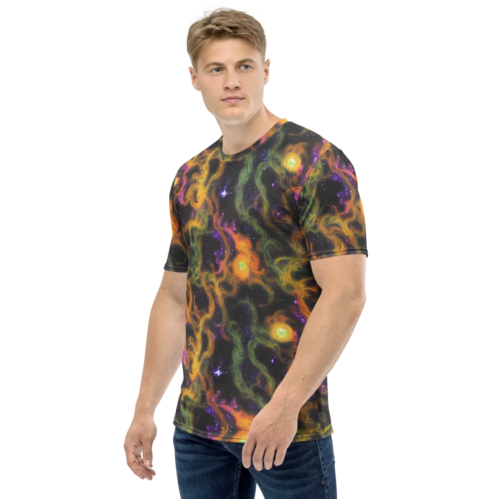 The Starry Crucible on Men's Crew Neck T-Shirt — Left