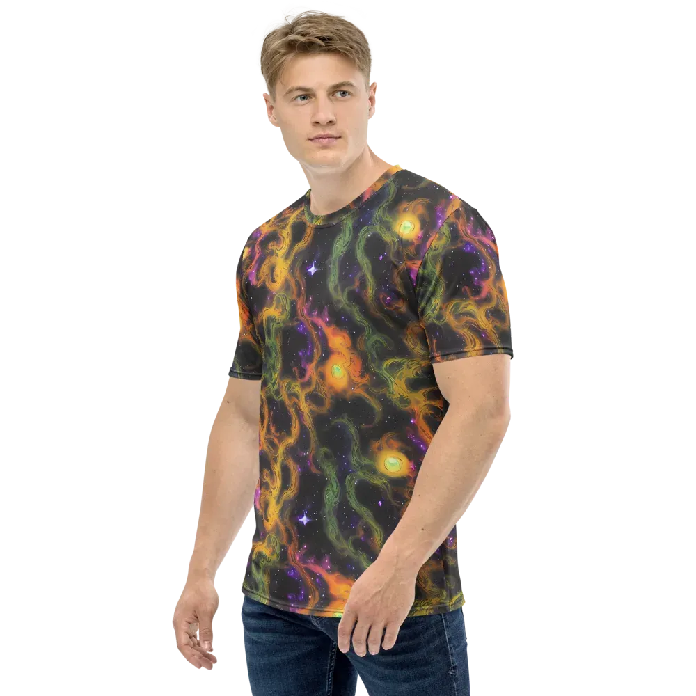 The Starry Crucible on Men's Crew Neck T-Shirt — Left