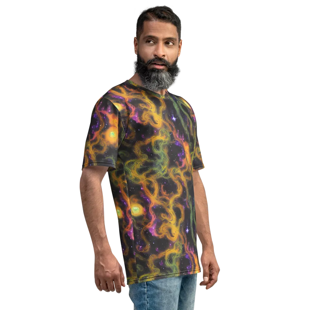 The Starry Crucible on Men's Crew Neck T-Shirt — Right