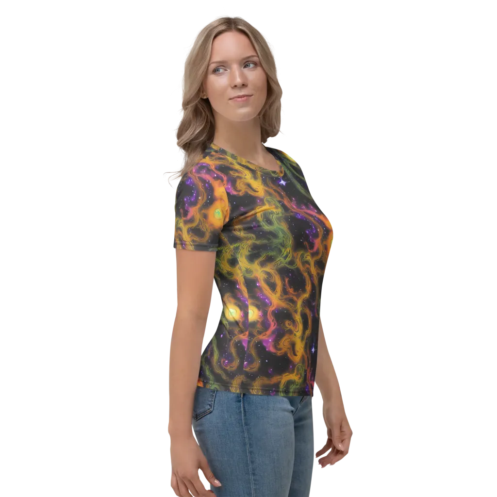 The Starry Crucible on Women's Crew Neck T-Shirt — Right