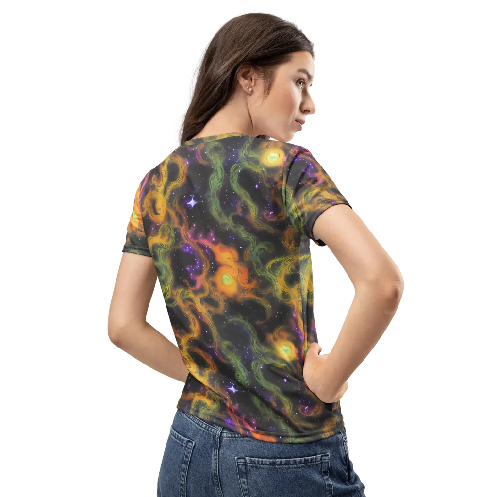 The Starry Crucible on Women's Crew Neck T-Shirt — Back