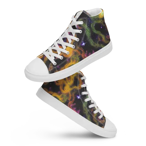 The Starry Crucible on a Women's High Top Canvas Shoes