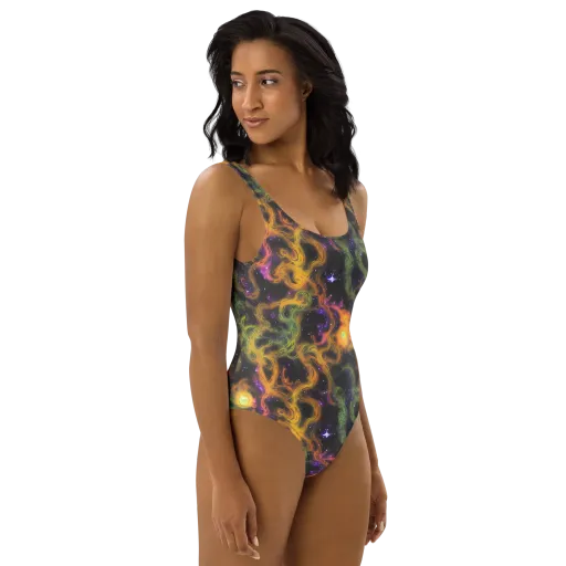 The Starry Crucible on a One-Piece Swimsuit