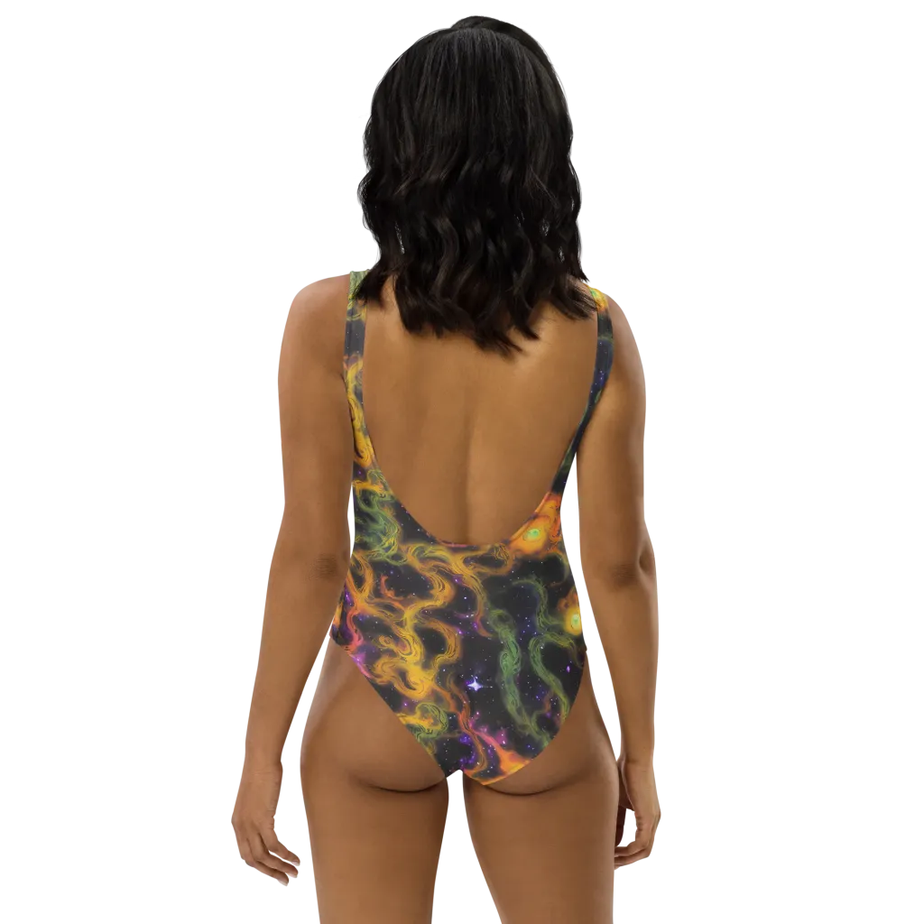 The Starry Crucible on One-Piece Swimsuit — Back