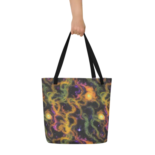 The Starry Crucible on a Large Tote Bag W/ Pocket