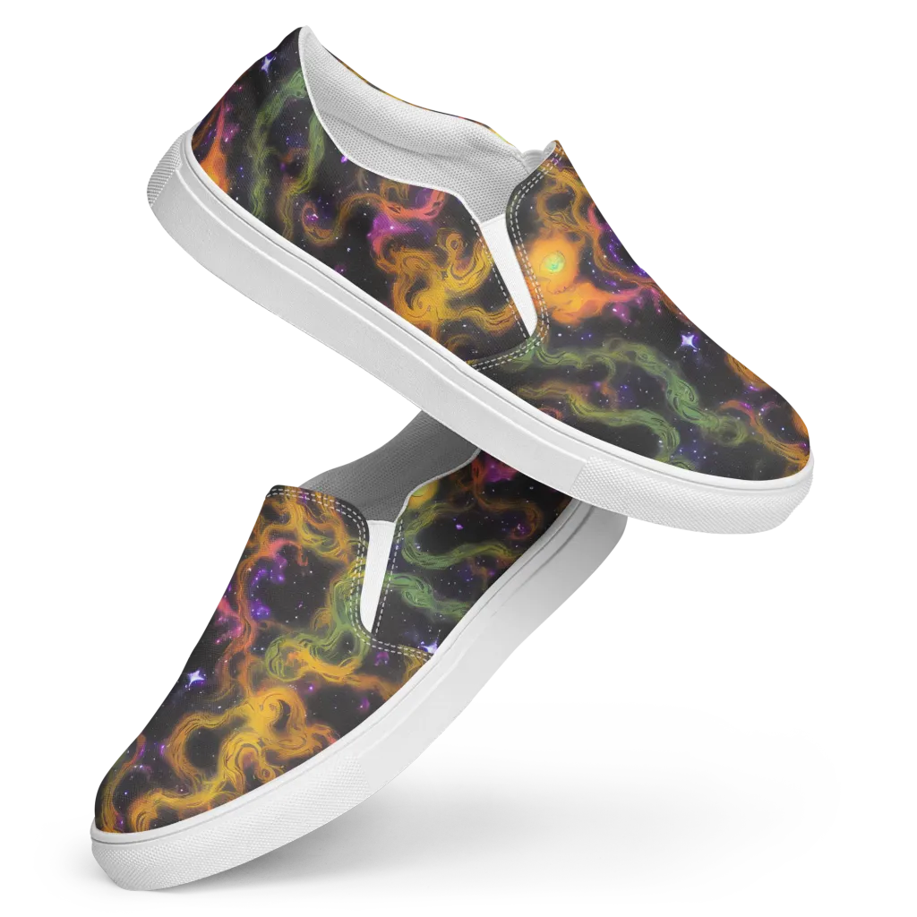 The Starry Crucible on Women's Slip-On Canvas Shoes — Front