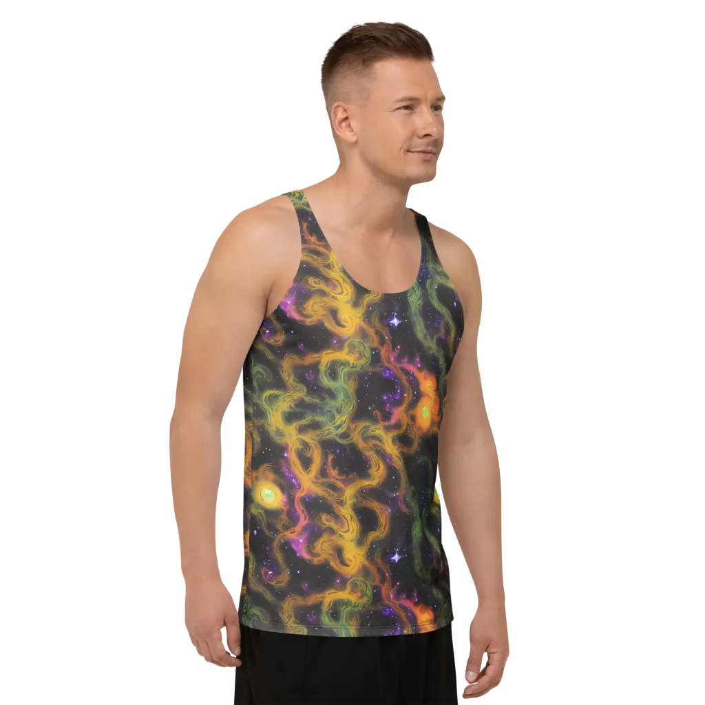 The Starry Crucible on Men's Tank Top — Right Front