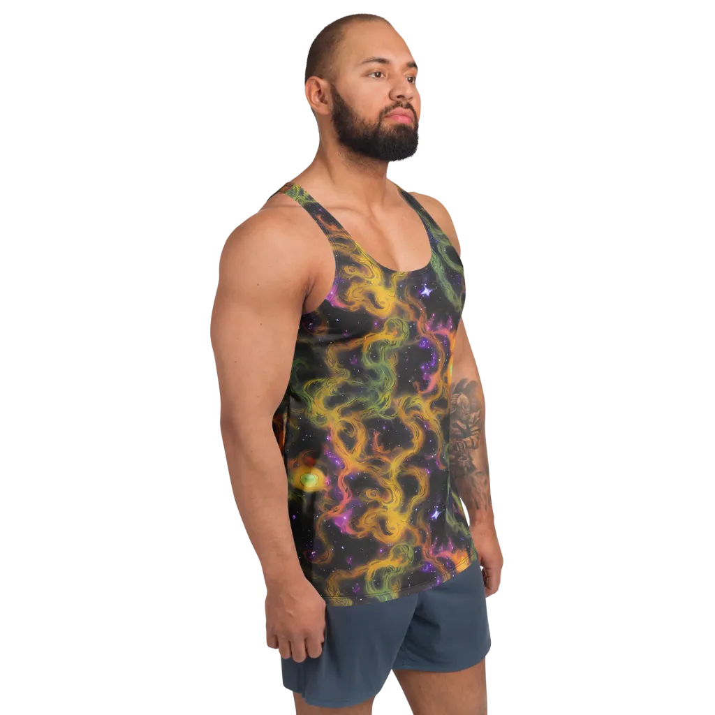 The Starry Crucible on Men's Tank Top — Right Front