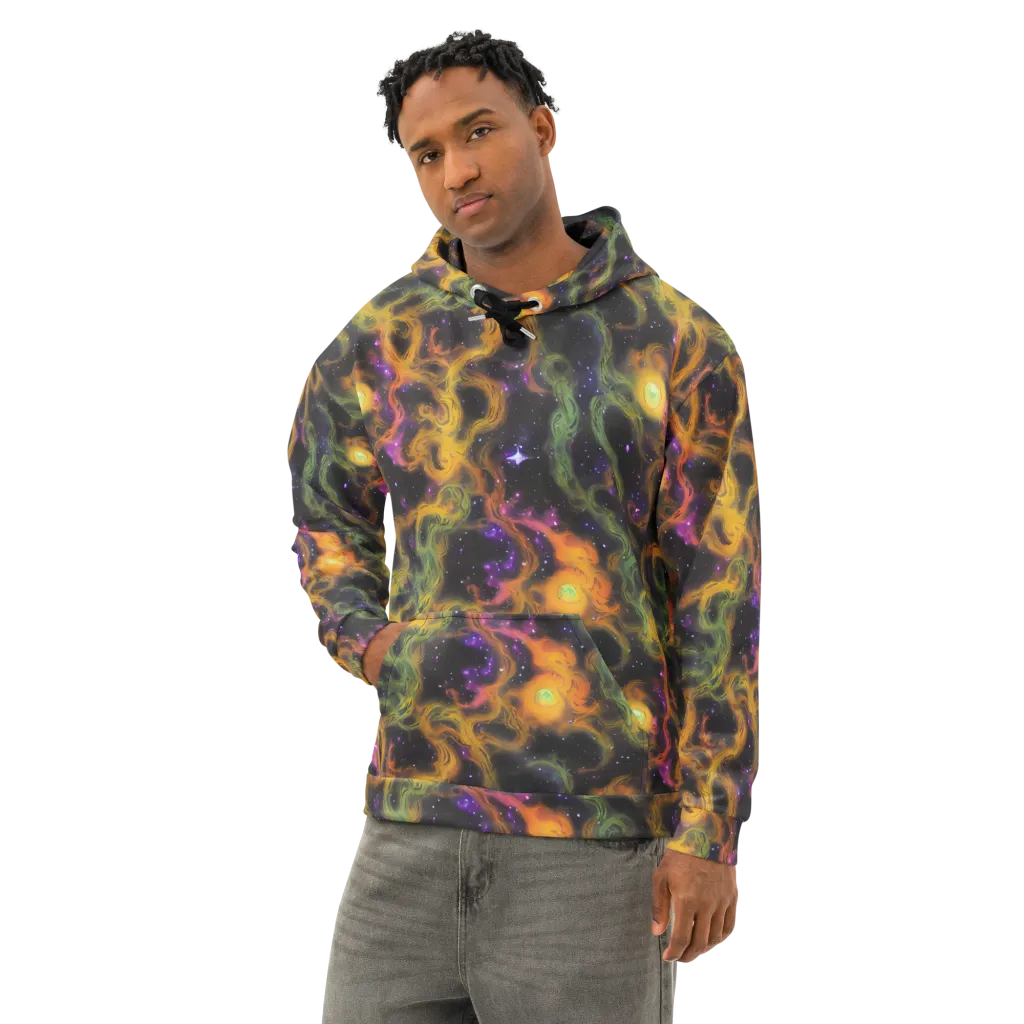 The Starry Crucible on Cotton Hoodie — Left Front