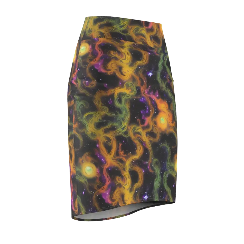 The Starry Crucible on Pencil Skirt — Front Side