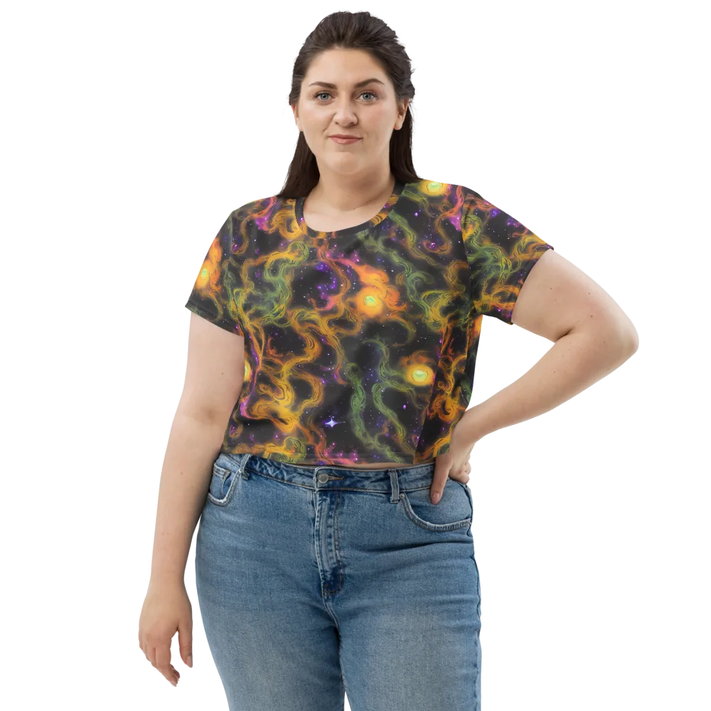 The Starry Crucible on Crop Tee — Front