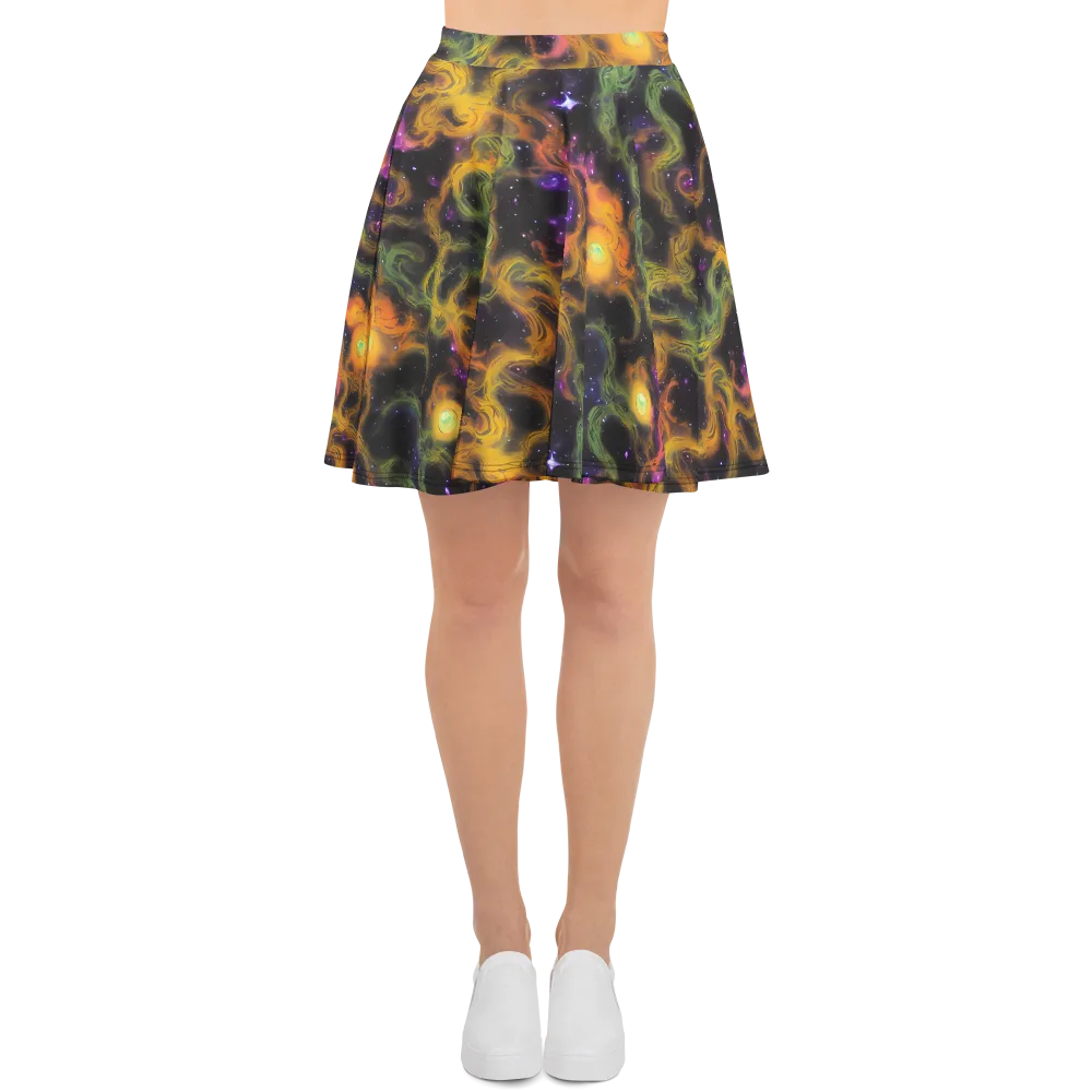 The Starry Crucible on Skater Skirt — Front