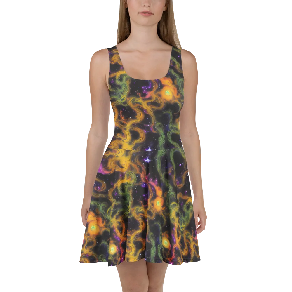 The Starry Crucible on Skater Dress — Front