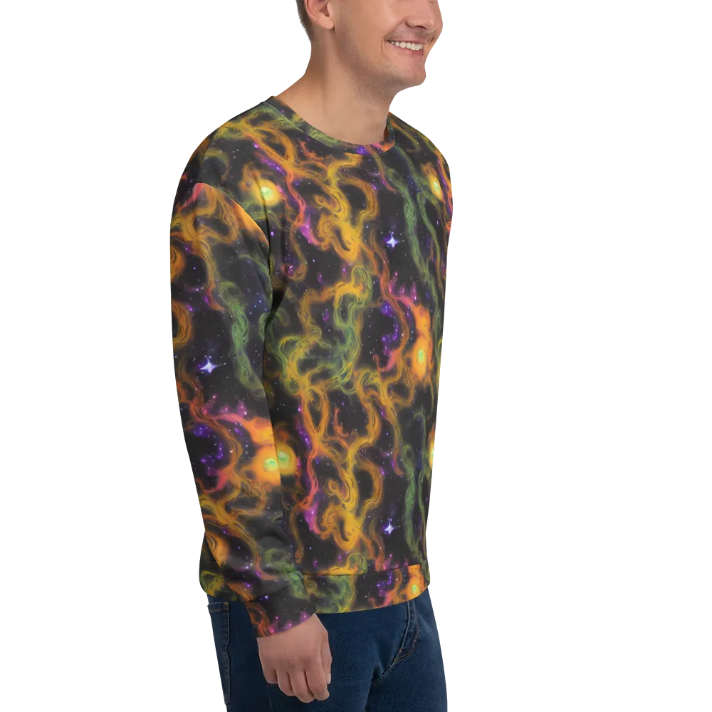 The Starry Crucible on Sweatshirt — Right Front