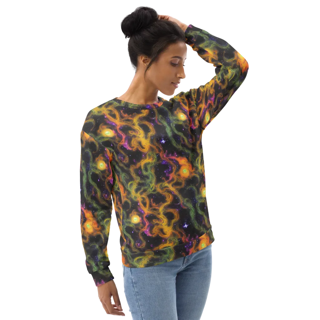 The Starry Crucible on Sweatshirt — Right Front