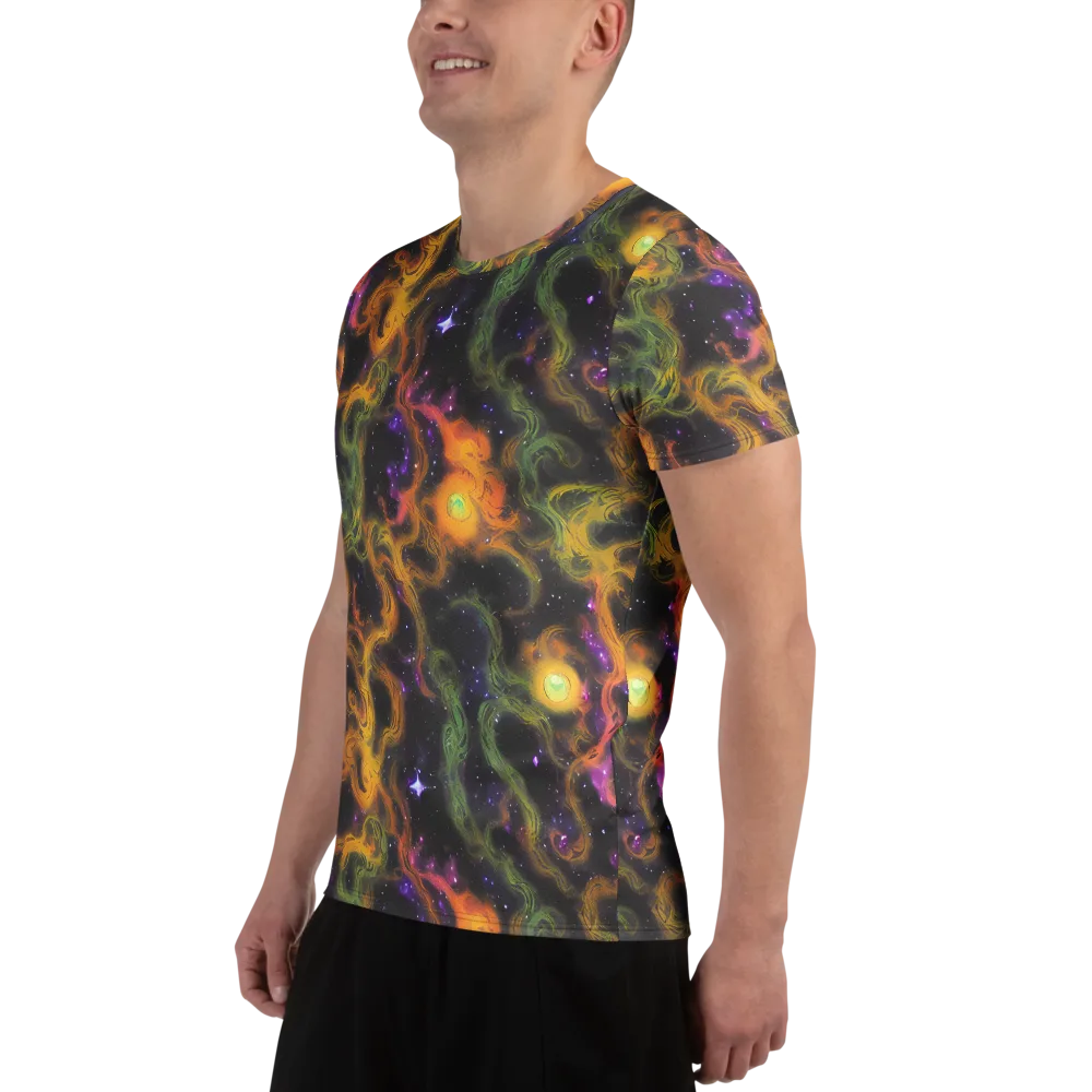 The Starry Crucible on Men's Athletic T-Shirt — Left