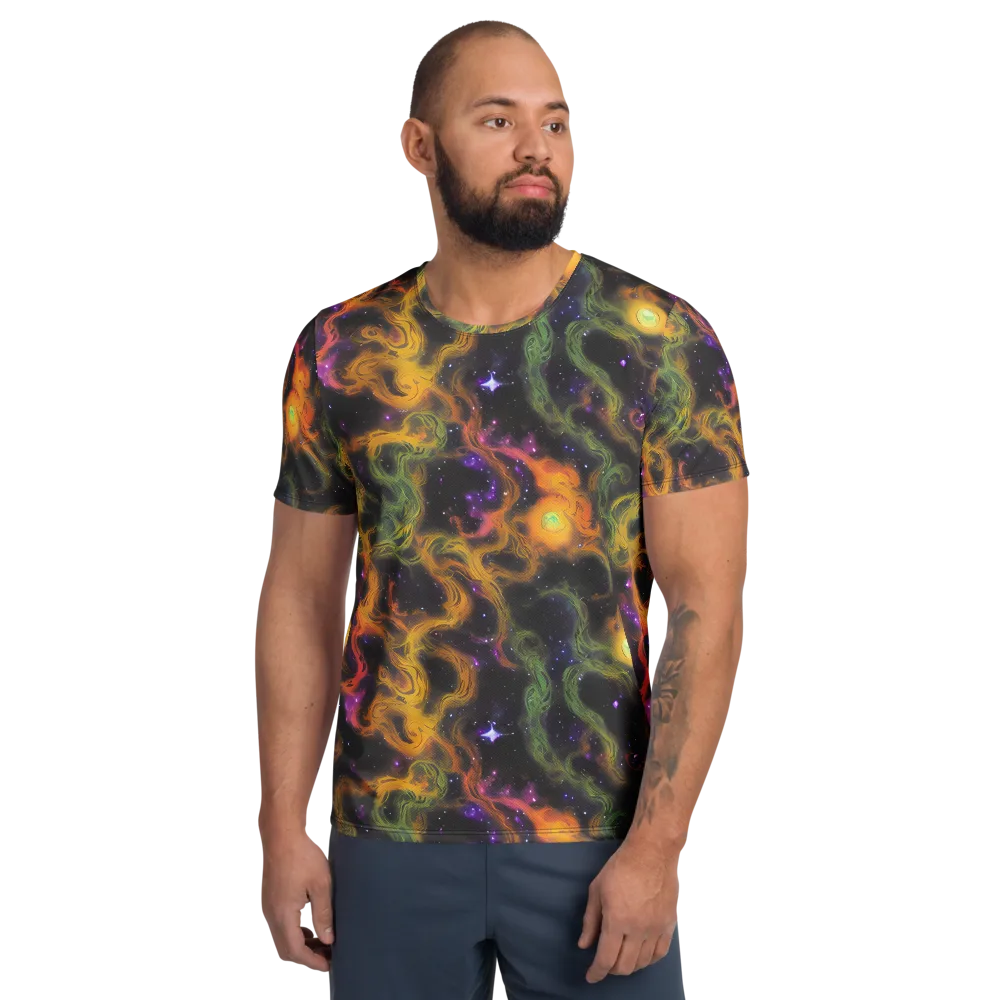 The Starry Crucible on Men's Athletic T-Shirt — Front