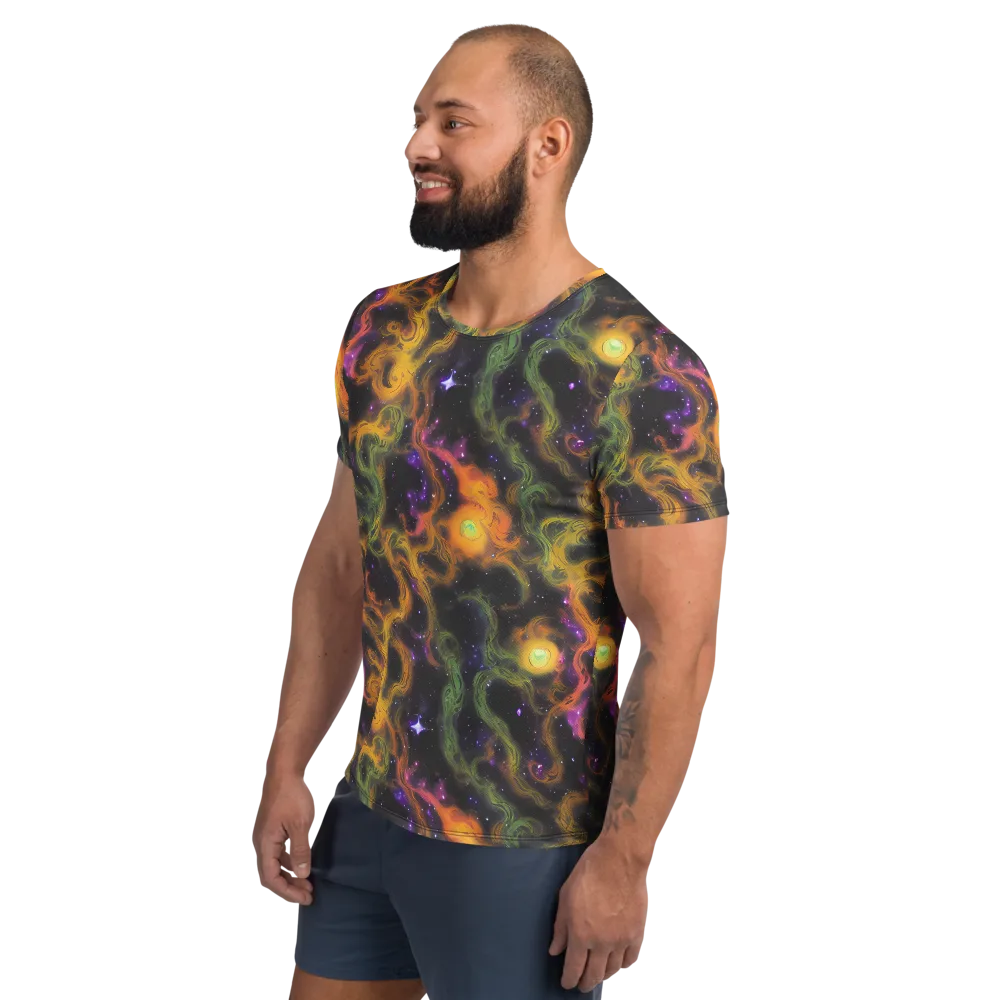 The Starry Crucible on Men's Athletic T-Shirt — Left