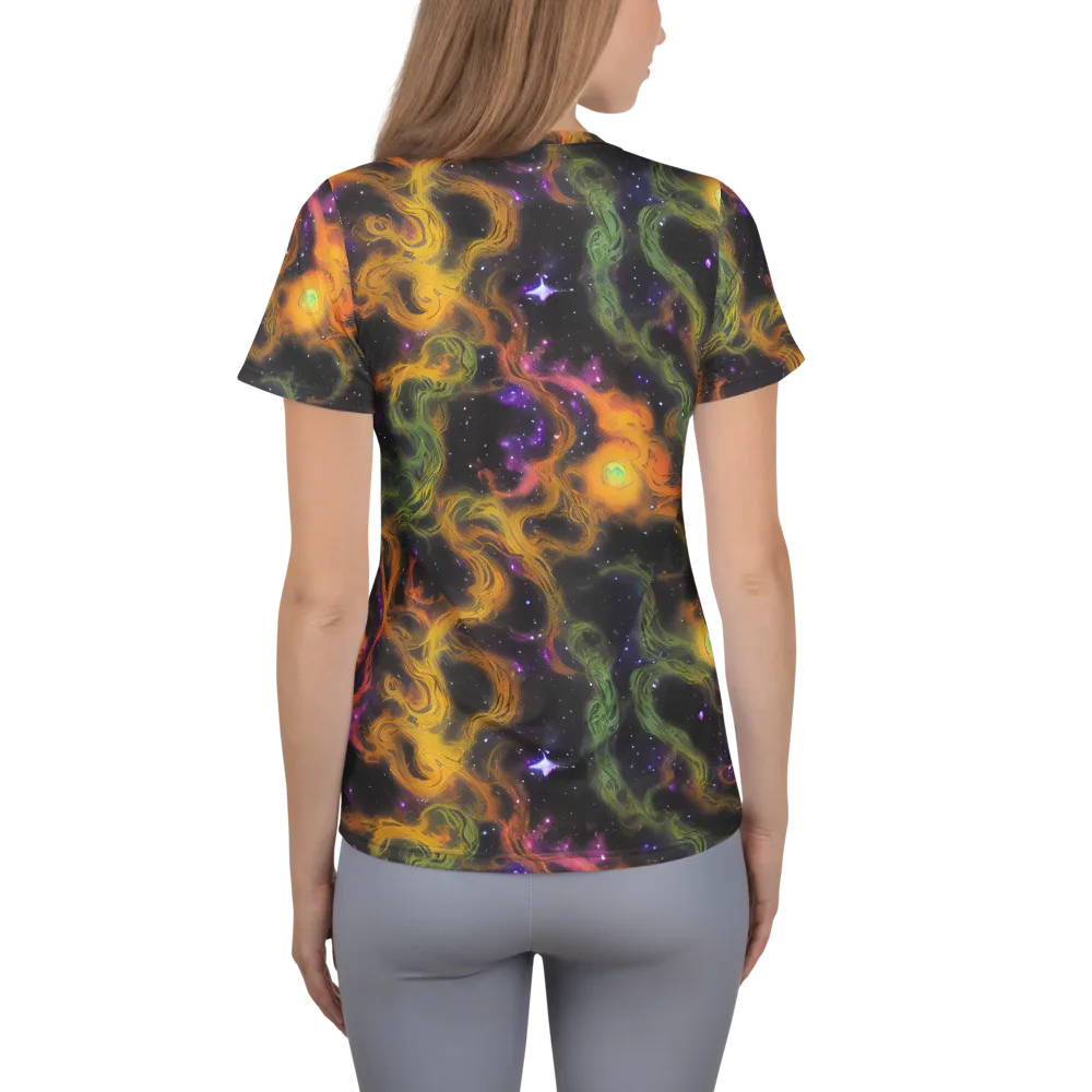 The Starry Crucible on Women's Athletic T-Shirt — Back