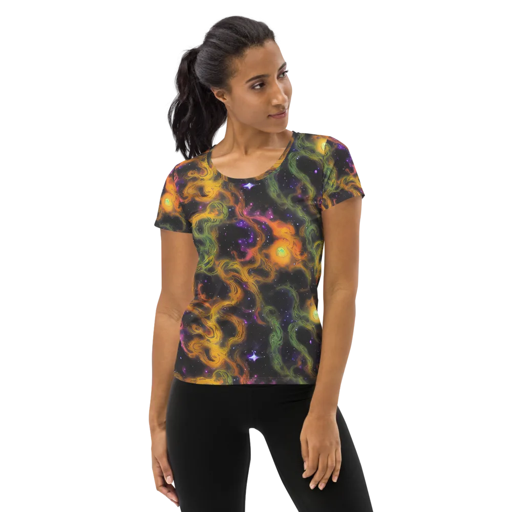 The Starry Crucible on Women's Athletic T-Shirt — Front