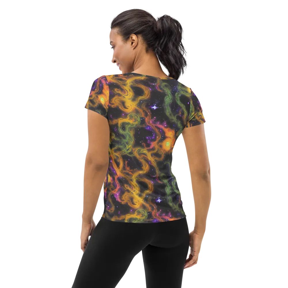 The Starry Crucible on Women's Athletic T-Shirt — Back