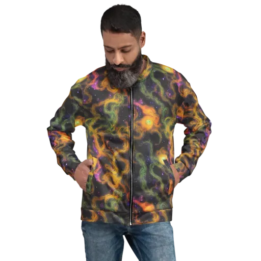 The Starry Crucible on a Bomber Jacket