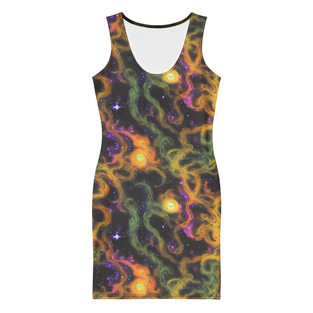 The Starry Crucible on Bodycon Dress — Front