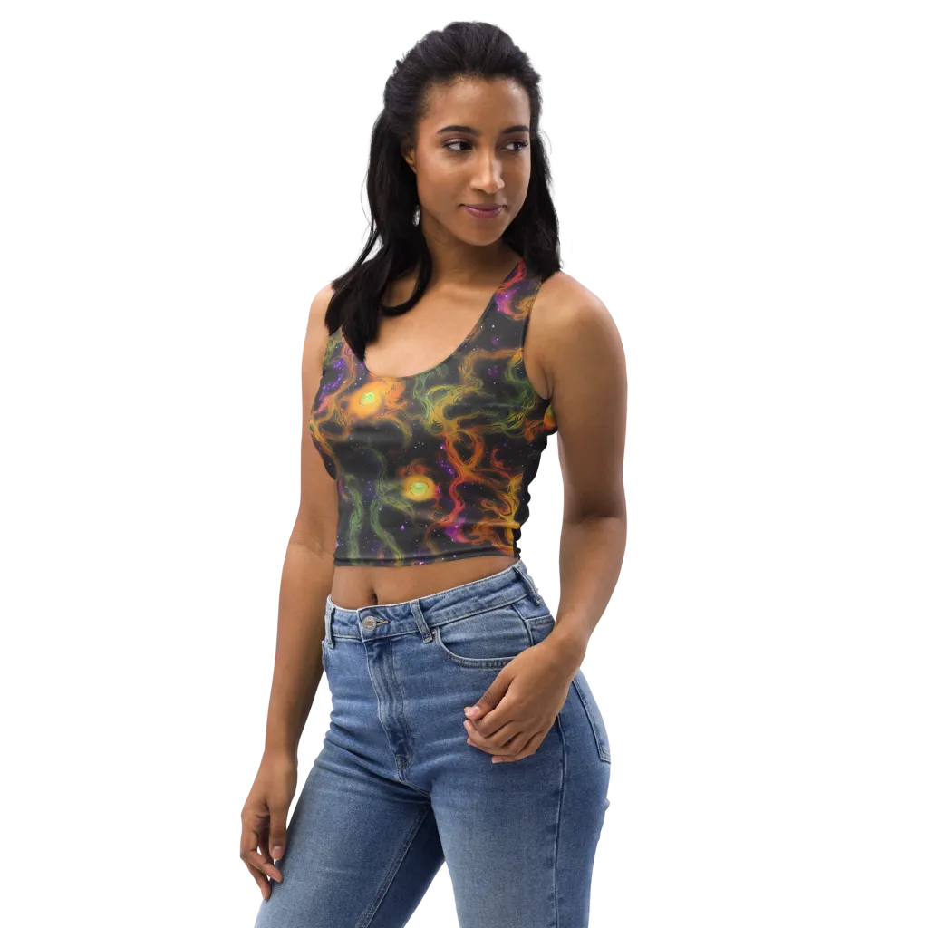 The Starry Crucible on Crop Top — Left Front