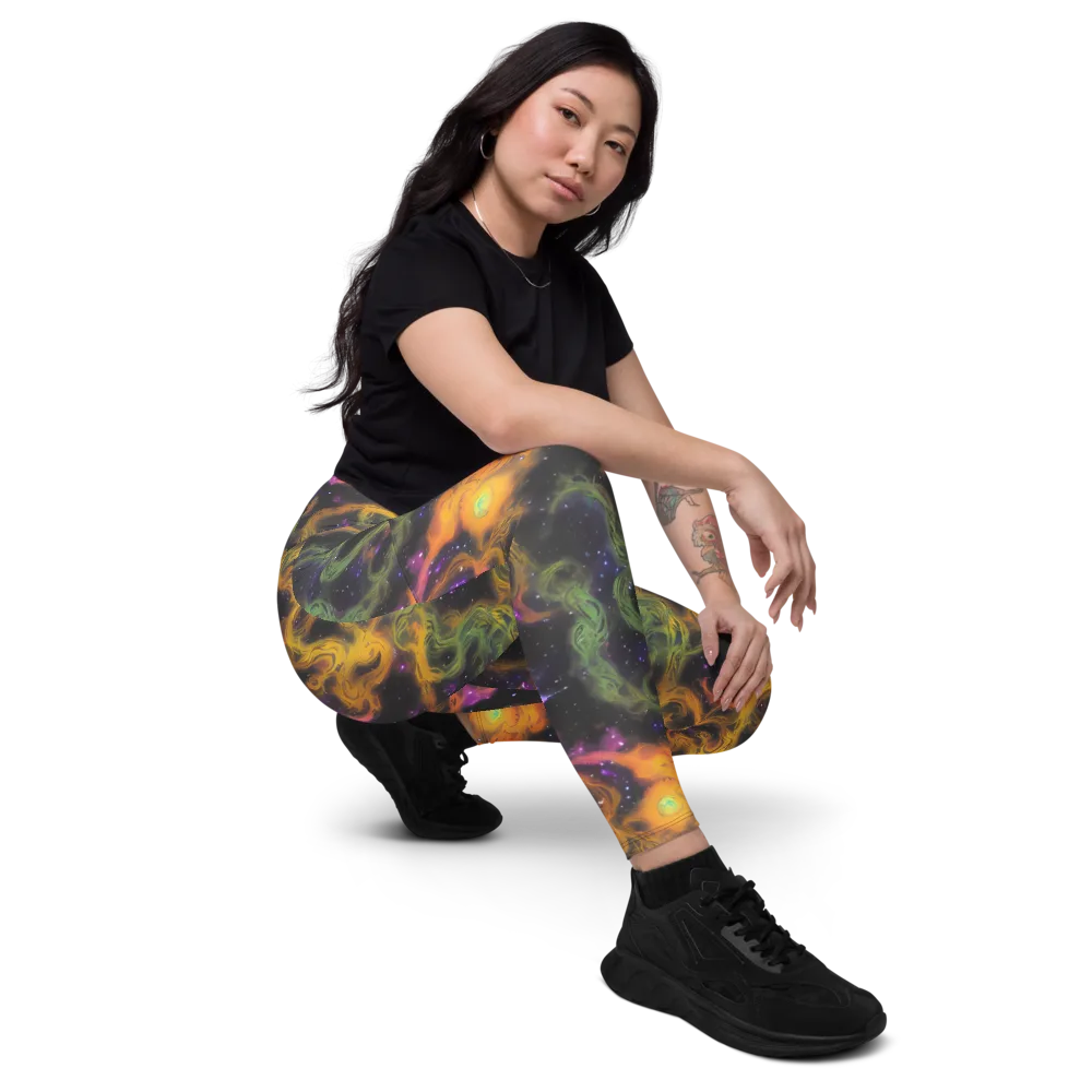 The Starry Crucible on Leggings with Pockets — Right Front