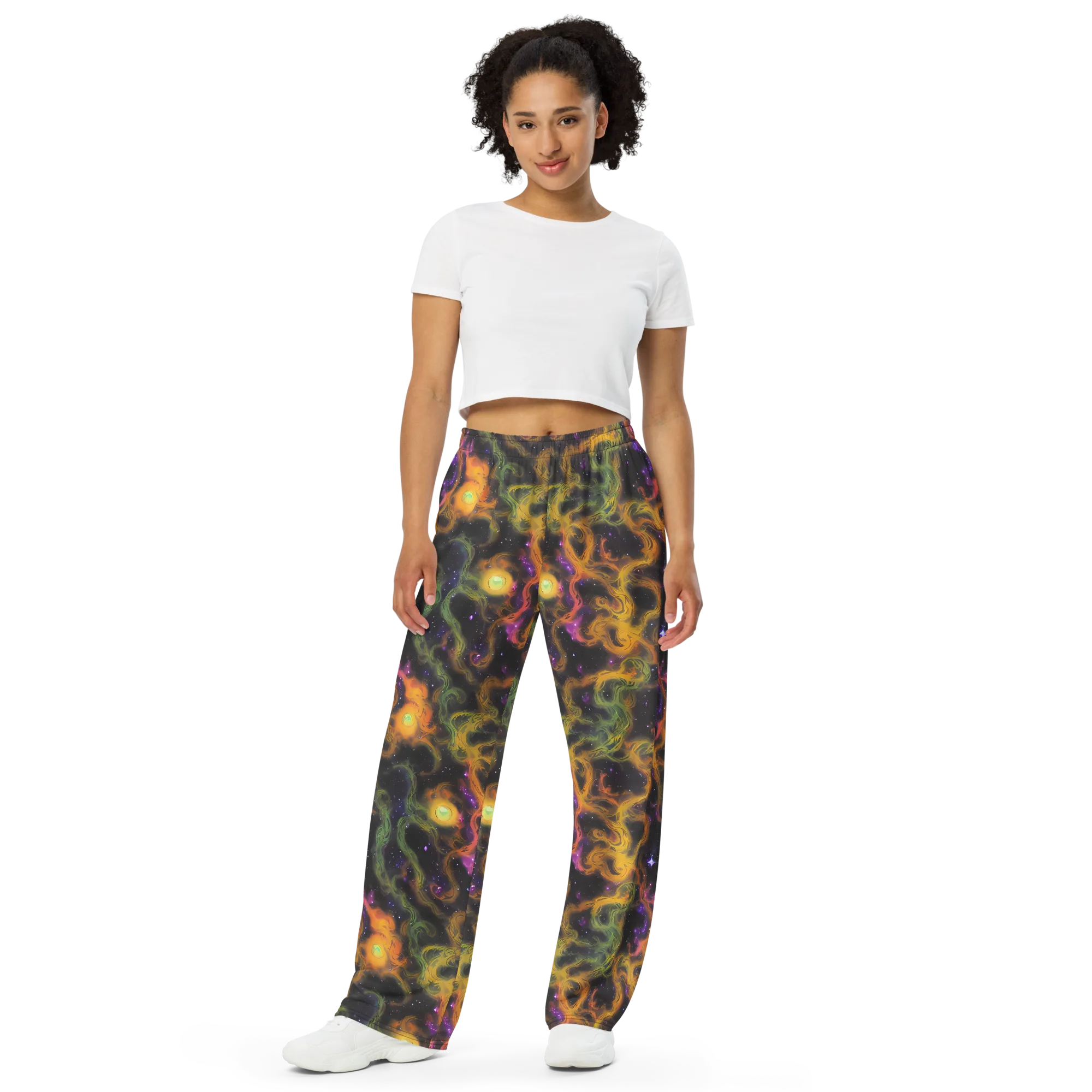 The Starry Crucible on Wide-Leg Pants — Front