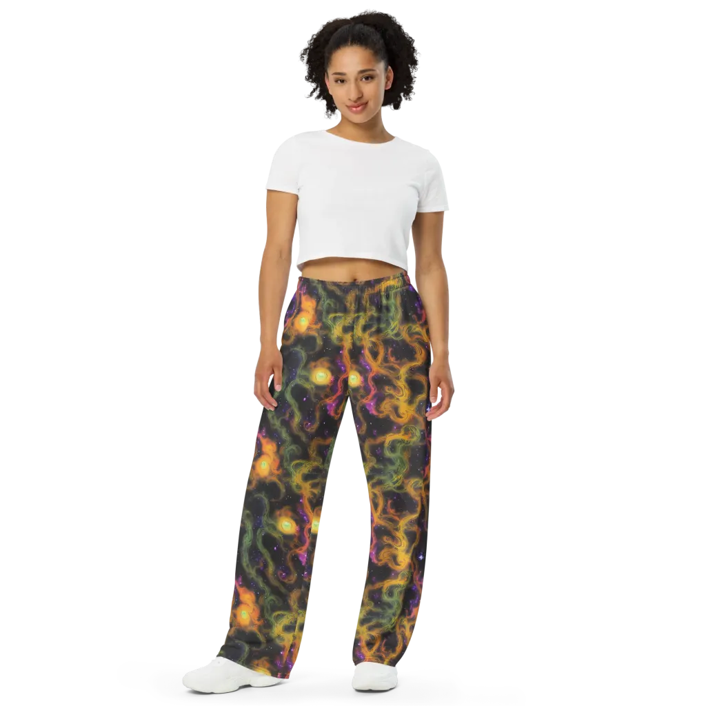 The Starry Crucible on Wide-Leg Pants — Front