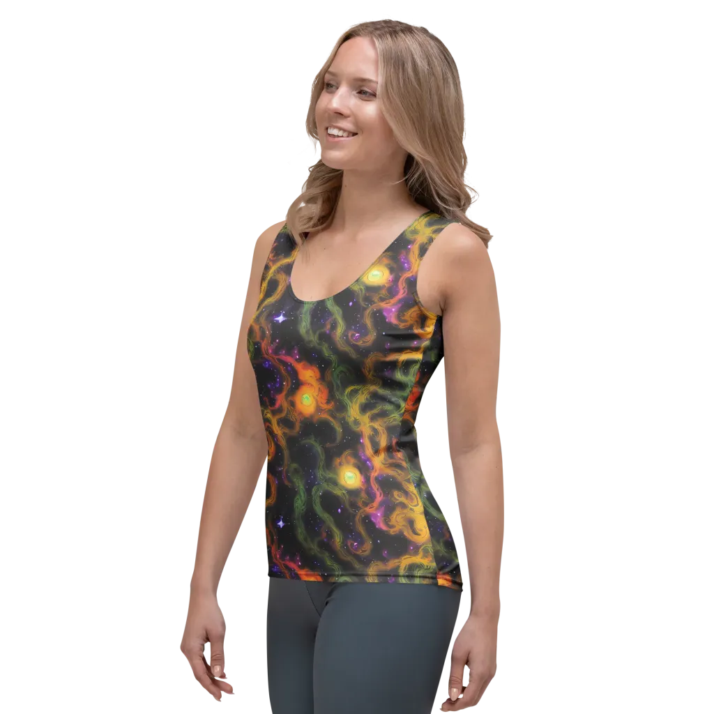 The Starry Crucible on Women's Tank Top — Left Front