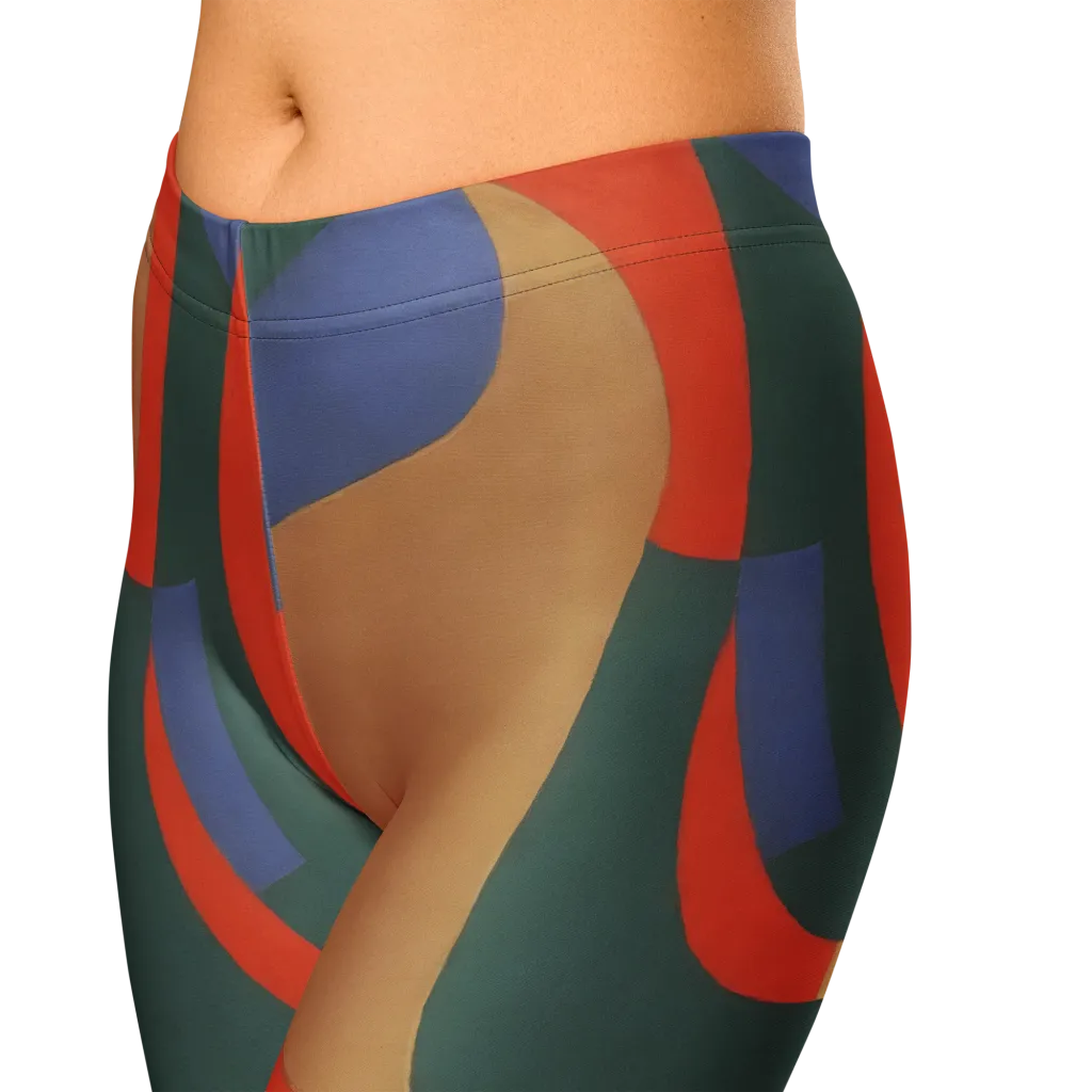 Vermilion Current on Capri Leggings — Zoomed-in
