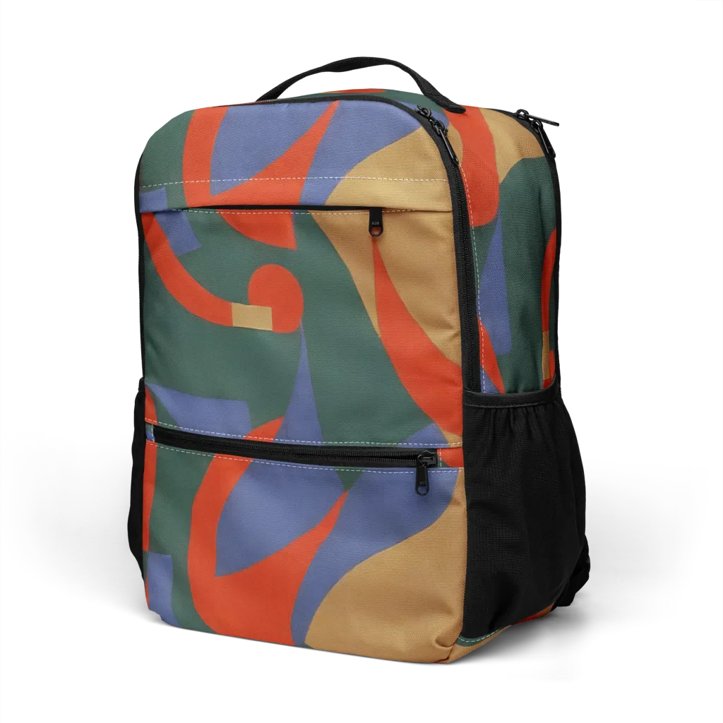 Vermilion Current on Utility Backpack — Left Front