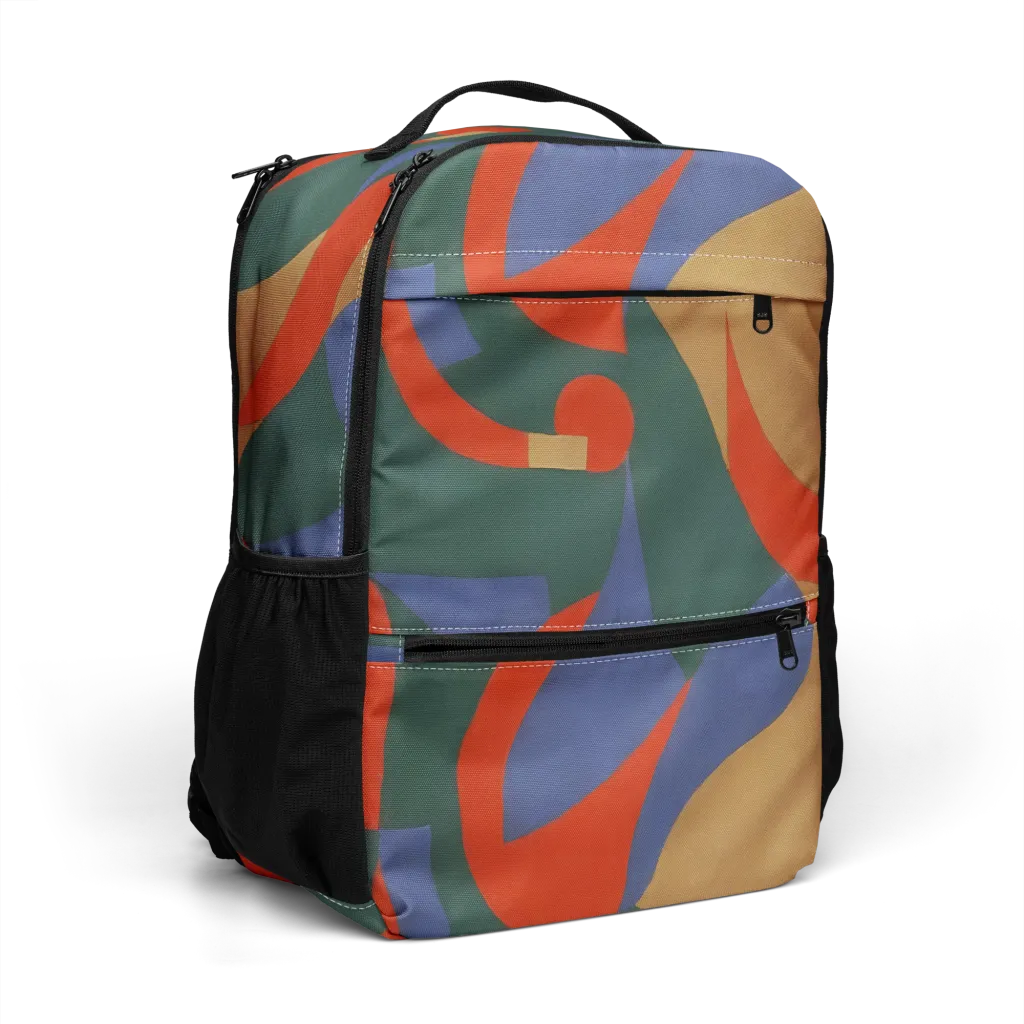Vermilion Current on Utility Backpack — Right Front