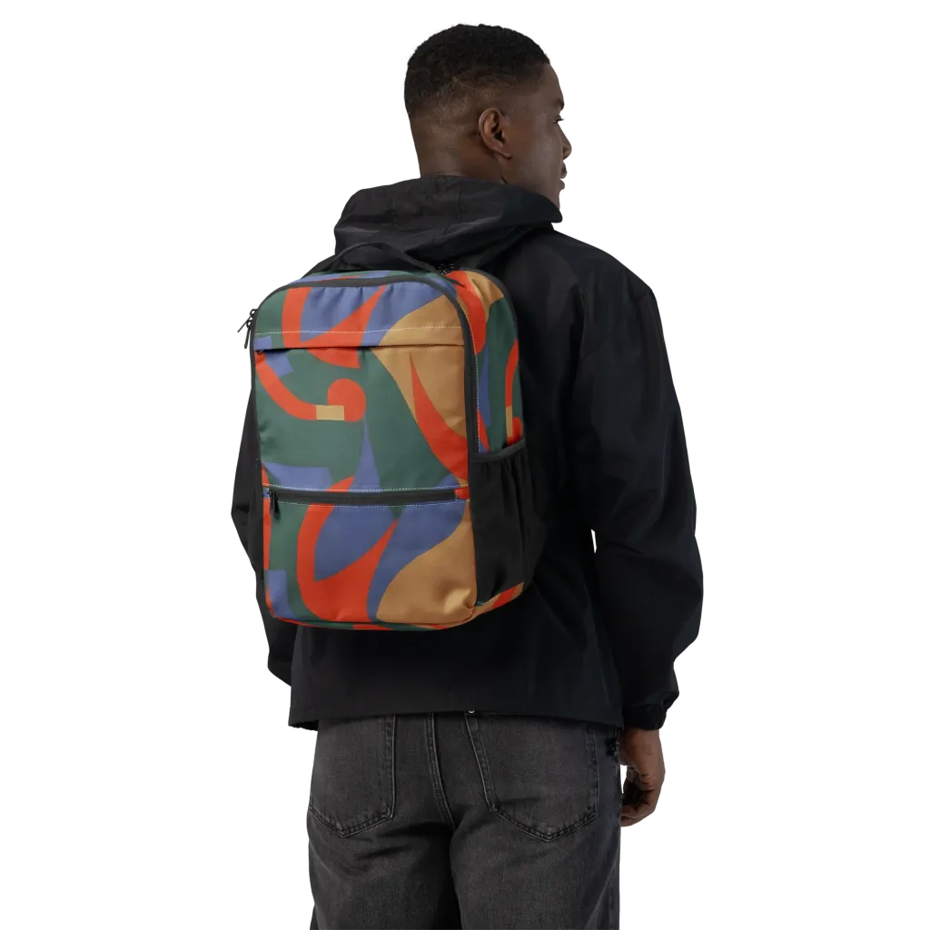 Vermilion Current on Utility Backpack — Back
